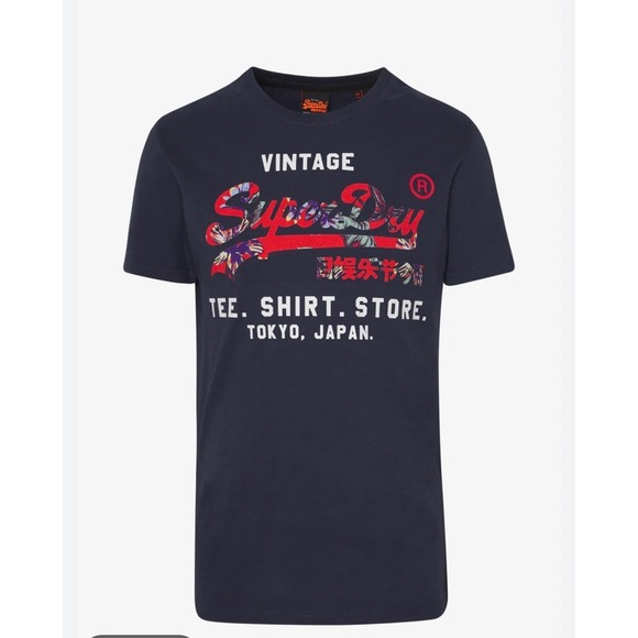 Superdry Other - Superdry Vintage Tee Shirt Mens Medium Tokyo Japan Navy Blue Graphic T-Shirt